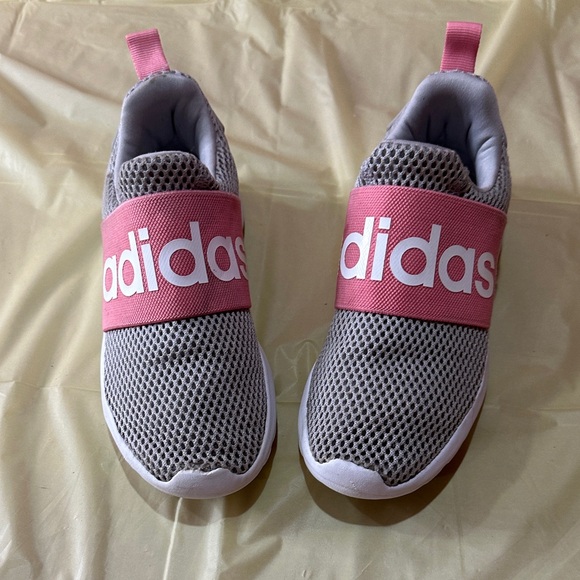 Adidas Kids Gray and Pink Slip-On Shoes size 13 - Picture 4 of 5